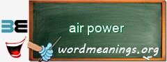 WordMeaning blackboard for air power